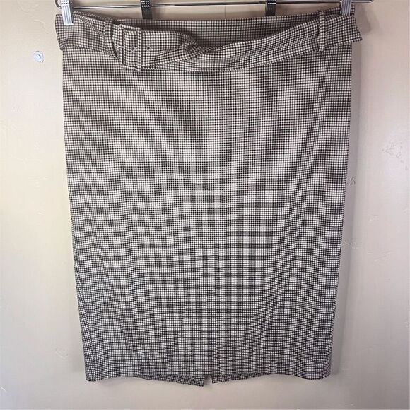 Violeta Women's XL Geometric Pencil Skirt Knee‎ Length Belted Waist Career Wear - Picture 4 of 6